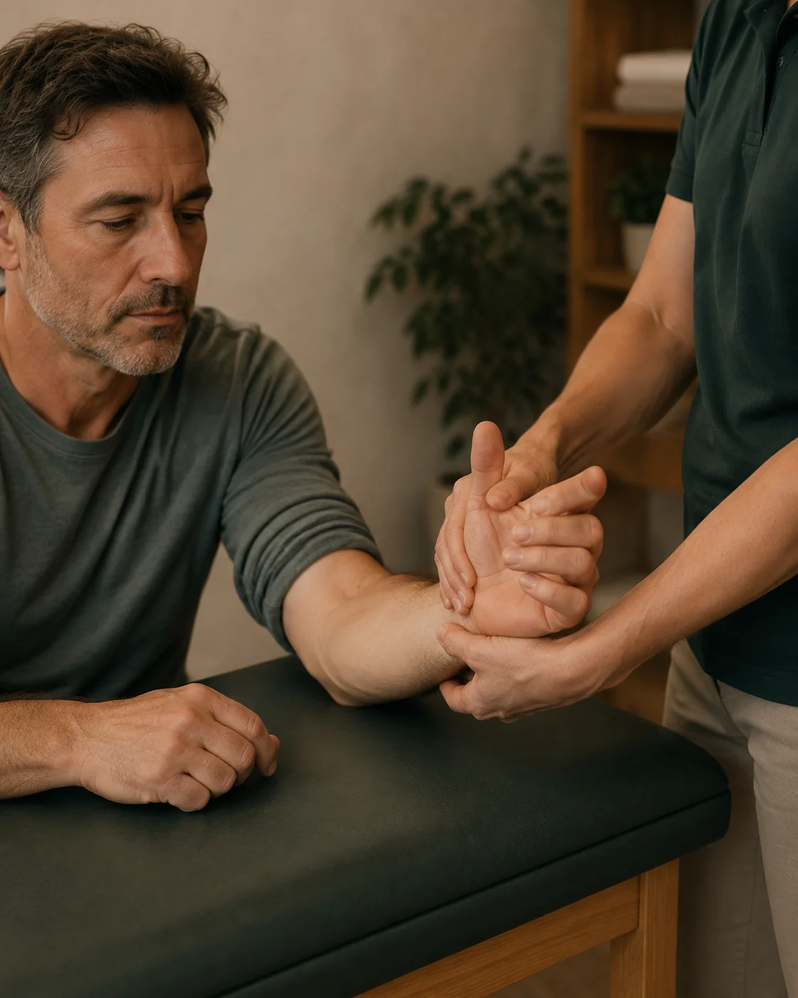 Active listening, clinical dialogue, and detailed observation at Physio Wellness Sitges